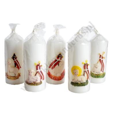 ŚWIECA PASCHALNA - wys. 11 cm - mix wzorów - 66625