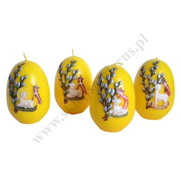 ŚWIECA PISANKA - wys. 12 cm - mix wzorów - 3061