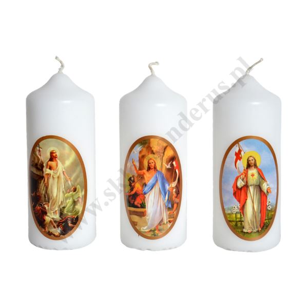 ŚWIECA WIELKANOCNA - wys.11 cm - mix wzorów - 4772