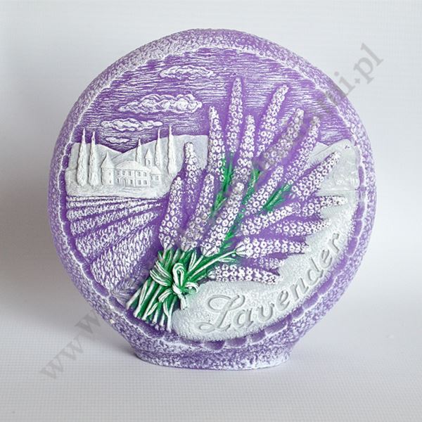 ŚWIECA DYSK ZAPACHOWY - LAWENDA - średnica 13.5 cm - 51344