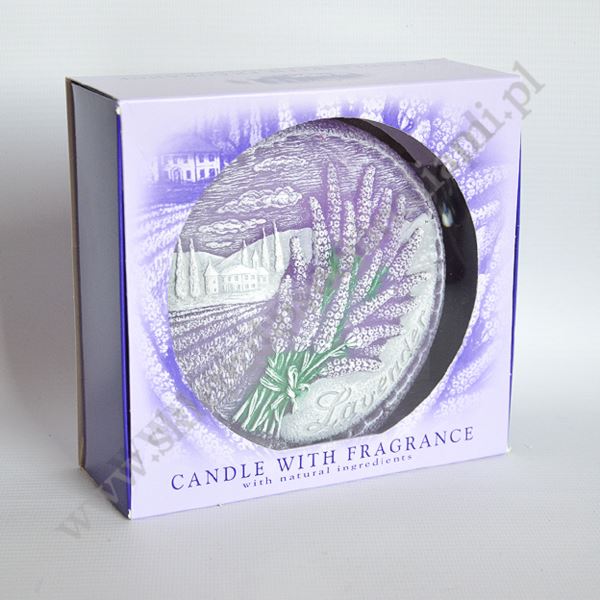 ŚWIECA DYSK ZAPACHOWY - LAWENDA - średnica 13.5 cm - 51344