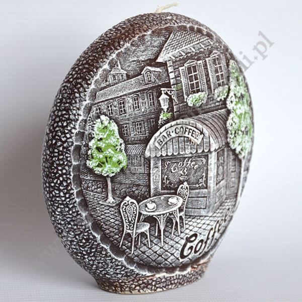 ŚWIECA DYSK ZAPACHOWY - ZAPACH KAWA - średnica 13.5 cm - 66731