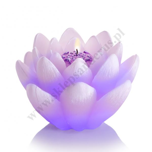 ŚWIECA LILIA Z DIODĄ - wys. 8.5 cm - mix kolorów - 50812
