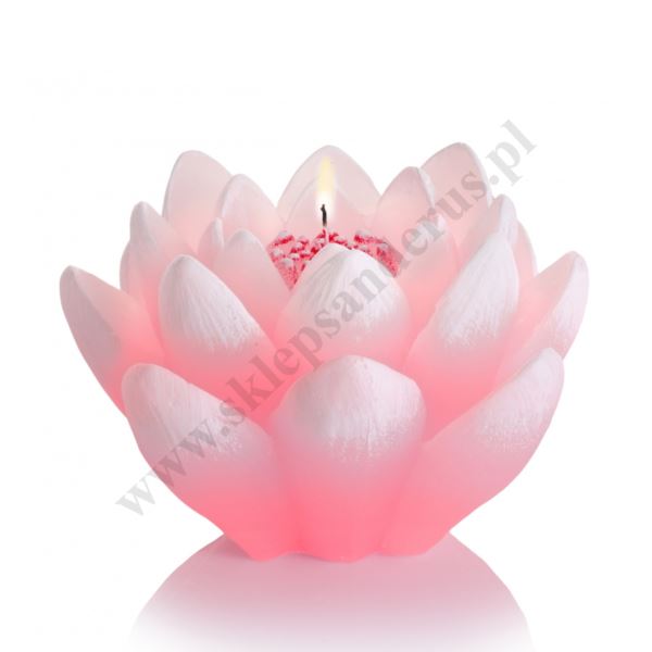 ŚWIECA LILIA Z DIODĄ - wys. 8.5 cm - mix kolorów - 50812
