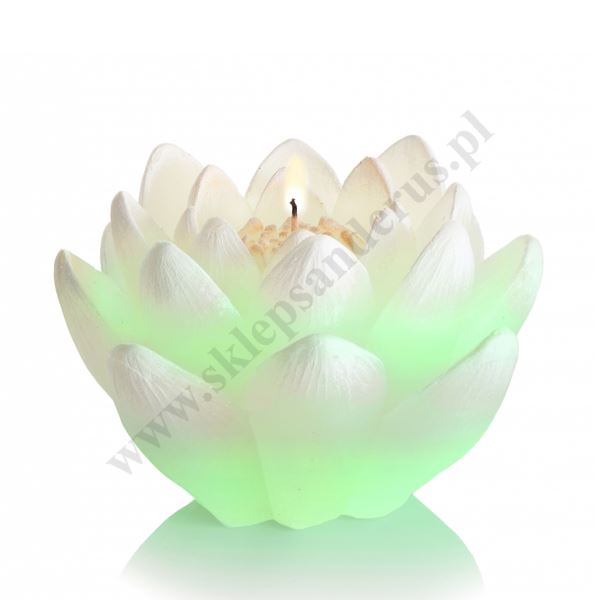 ŚWIECA LILIA Z DIODĄ - wys. 8.5 cm - mix kolorów - 50812