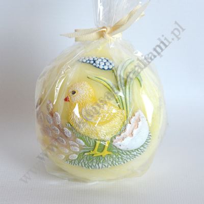 ŚWIECA WIELKANOCNA KURCZAK - wys. 7.5 cm - 50806