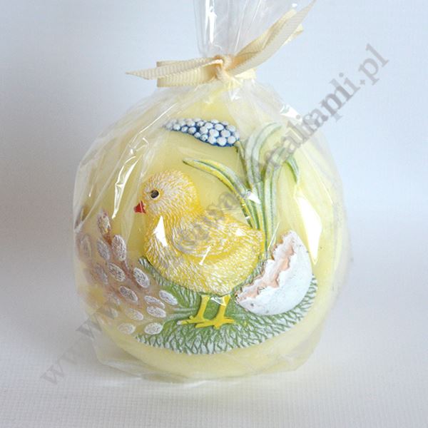ŚWIECA WIELKANOCNA KURCZAK - wys. 7.5 cm - 50806