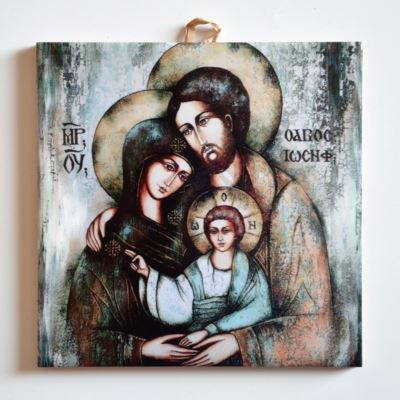 ŚWIĘTA RODZINA - obrazek na ceramice 15 x 15 cm - 58955