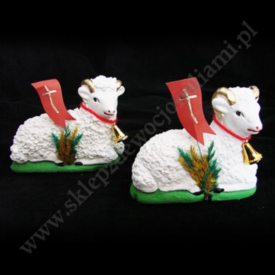 BARANEK WIELKANOCNY LEŻĄCY - wys. 7.5 cm - BL08