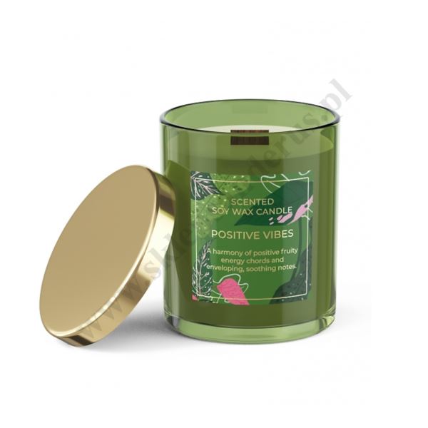 ŚWIECA ZAPACHOWA W SZKLE. POSITIVE VIBES - 50593