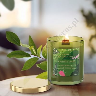 ŚWIECA ZAPACHOWA W SZKLE. POSITIVE VIBES - 50593
