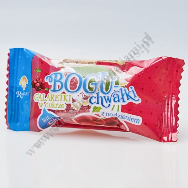 BOGUCHWAŁKI - galaretki w cukrze z sokiem malinowym - 300g - 8679