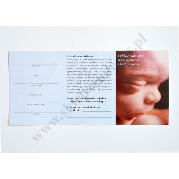 DEKLARACJA DUCHOWEJ ADOPCJI - 70325