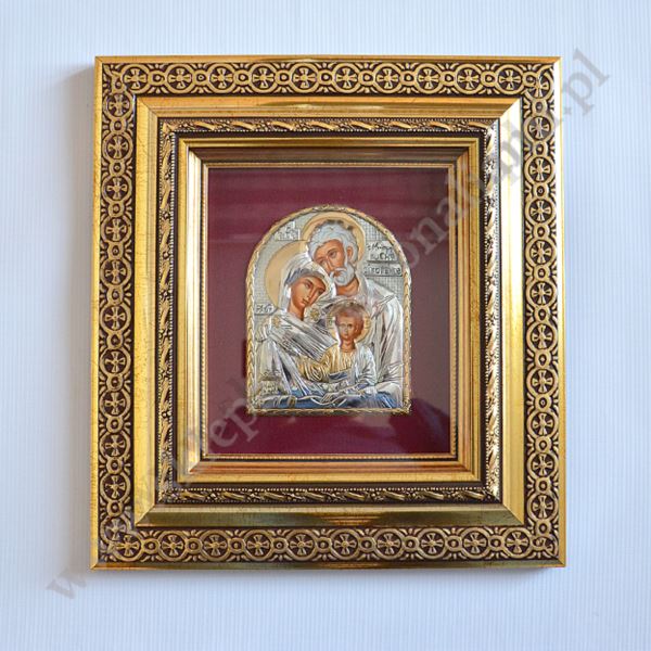 ŚWIĘTA RODZINA - ikona w ramie za szkłem - 33.5 x 36.5 cm - 72138