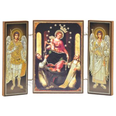 MATKA BOŻA POMPEJAŃSKA - tryptyk - 12.5 x 8.4 cm - 10705