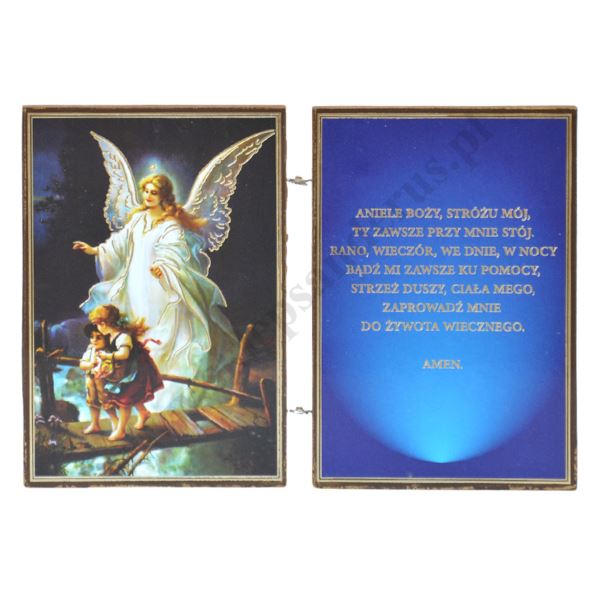 ANIOŁ STRÓŻ - dyptyk - 12 x 8.4 cm - 9726