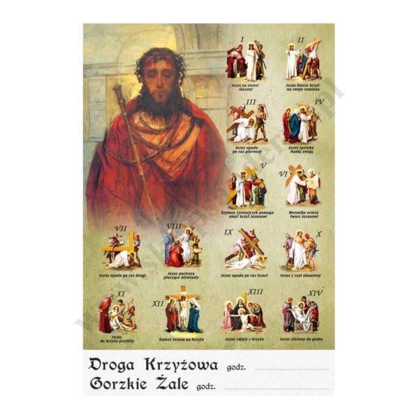 PLAKAT - DROGA KRZYŻOWA, GORZKIE ŻALE - format 33,5 x 49 cm - 65631