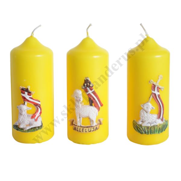 ŚWIECA PASCHALNA - wys. 11 cm - mix wzorów - 4363