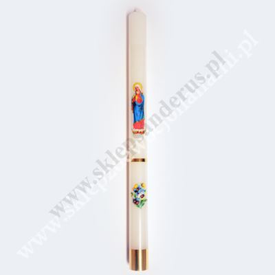 GROMNICA PARAFINOWA - BIAŁA Z NAKLEJKĄ - 40.5/2.9