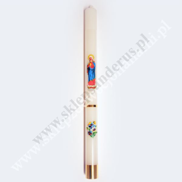 GROMNICA PARAFINOWA - BIAŁA Z NAKLEJKĄ - 40.5/2.9