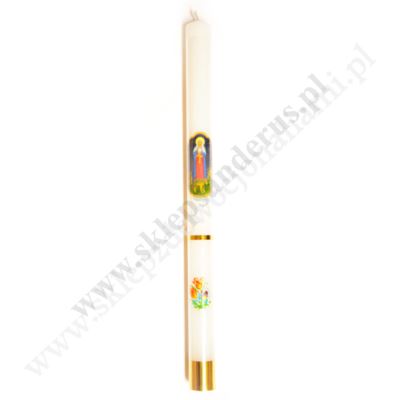 GROMNICA PARAFINOWA - BIAŁA Z NAKLEJKĄ - 40.5/2.9