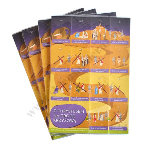 Z CHRYSTUSEM NA DROGĘ KRZYŻOWĄ - kontrolka wielkopostna - kpl. 25 szt. - 0999