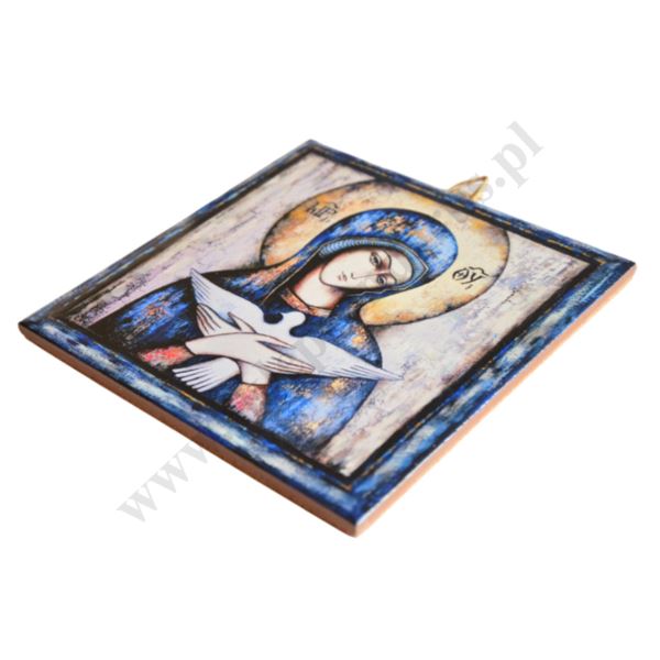 MATKA BOŻA NIOSĄCA DUCHA ŚWIĘTEGO - obrazek na ceramice 10 x 10 cm - 30819