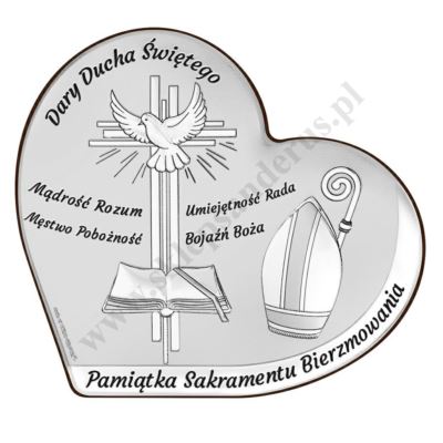 PAMIĄTKA BIERZMOWANIA - OBRAZEK SREBRNY - 6812/2
