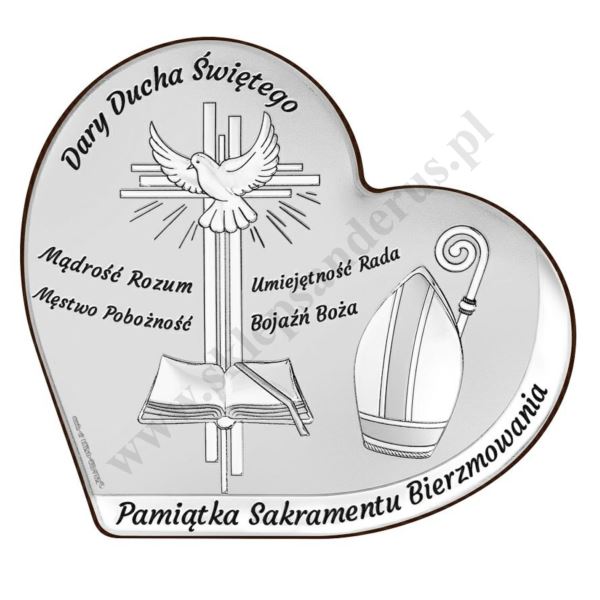 PAMIĄTKA BIERZMOWANIA - OBRAZEK SREBRNY - 6812/2