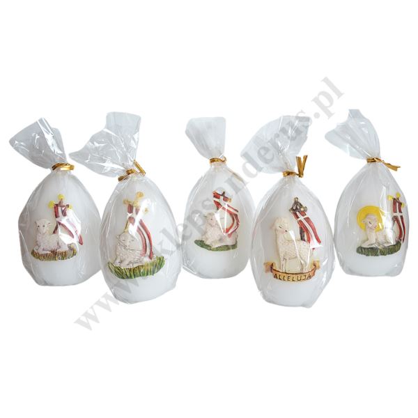 ŚWIECA WIELKANOCNA - wys. 9 cm - mix wzorów - 81377