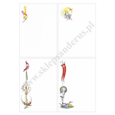 LISTOWNIK WIELKANOCNY - format A4 - paczka 25 szt. mix 4 wzorów - 30001