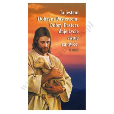 PAN JEZUS DOBRY PASTERZ - PAMIĄTKA I SPOWIEDZI ŚWIĘTEJ - obrazek 7 x 13 cm - paczka 100 szt. - 69490