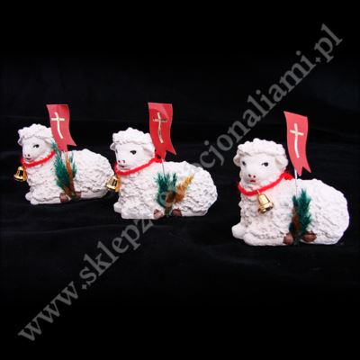 BARANEK WIELKANOCNY LEŻĄCY - wys. 6 cm - BL02