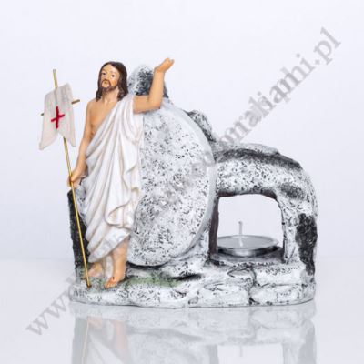 JEZUS ZMARTWYCHWSTAŁY W GROCIE - PODGRZEWACZ - wys. 13 cm - 69584
