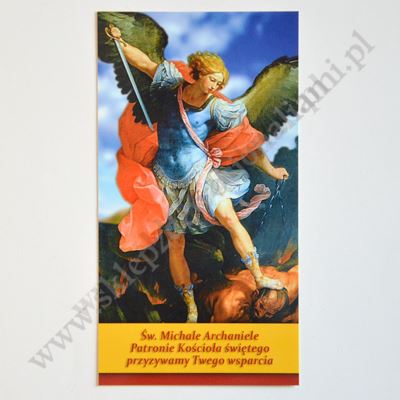 ŚW. MICHAŁ ARCHANIOŁ - obrazek 7 x 13 cm - paczka 100 szt. - 87822