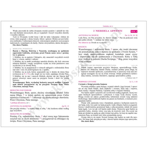 MSZAŁ Z LEKCJONARZEM I KOMENTARZAMI - TOM 1 - OKRES ADWENTU I NARODZENIA PAŃSKIEGO