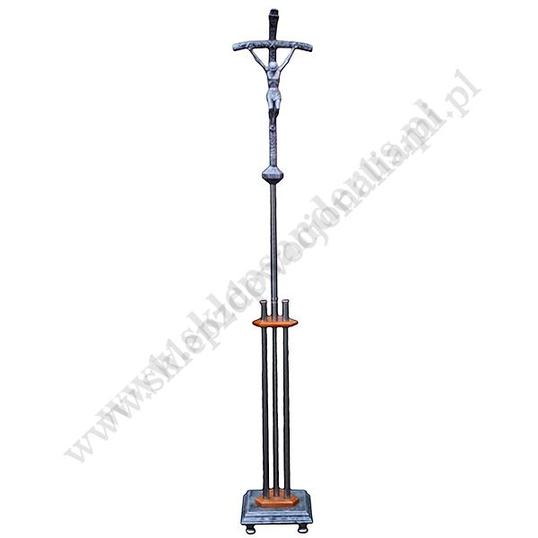 KRZYŻ PROCESYJNY Z PODSTAWĄ - wysokość 210 cm - 8430