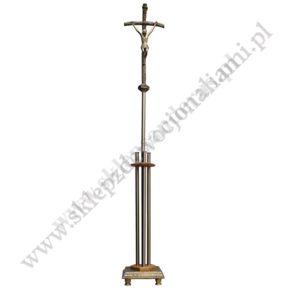 KRZYŻ PROCESYJNY Z PODSTAWĄ - wysokość 210 cm - 2985