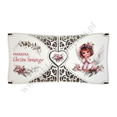 PAMIĄTKA CHRZTU ŚWIĘTEGO - format 22 x 11.5 cm - mix wzorów - 84619