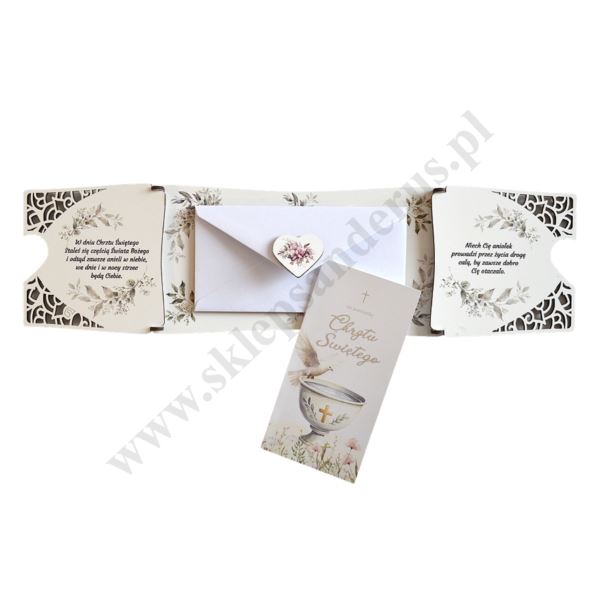 PAMIĄTKA CHRZTU ŚWIĘTEGO - format 22 x 11.5 cm - mix wzorów - 84619