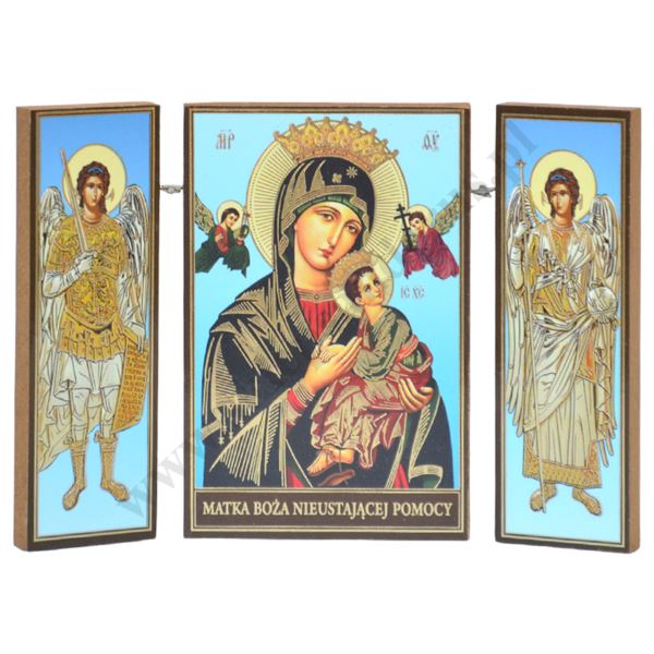 MATKA BOŻA NIEUSTAJĄCEJ POMOCY - tryptyk - 12.5 x 8.4 cm - 30074