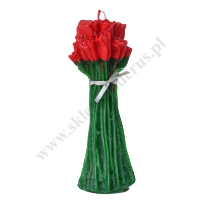 ŚWIECA BUKIET RÓŻ - mix kolorów - 50989