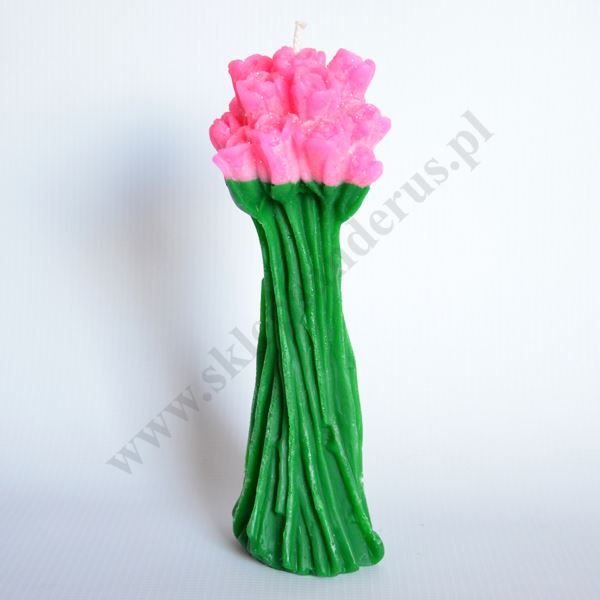 ŚWIECA BUKIET RÓŻ - mix kolorów - 50989