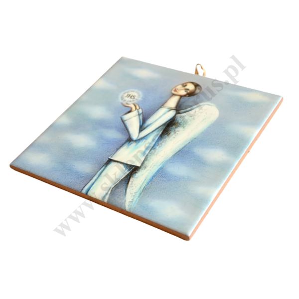ANIOŁ IHS - obrazek na ceramice 15 x 15 cm - 56953
