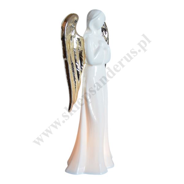 ANIOŁ CERAMICZNY PODŚWIETLANY - wys. 26.5 cm - 7564