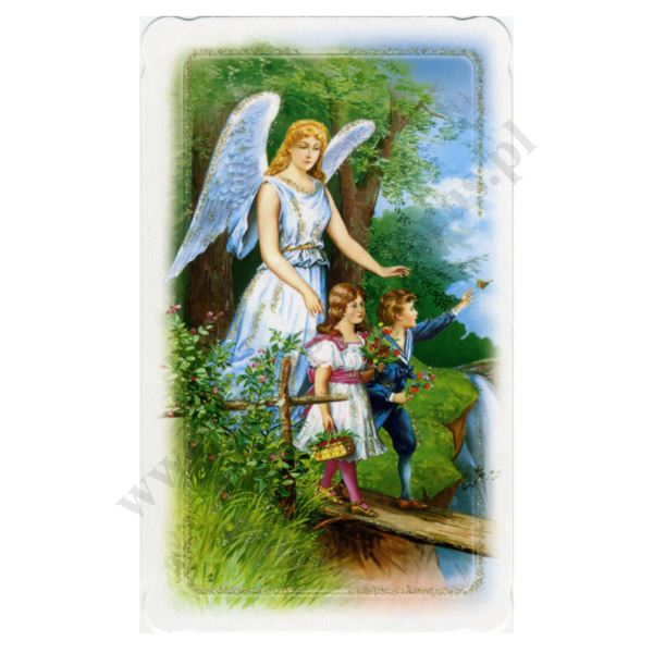ANIOŁ STRÓŻ - obrazek 6.4 x 10.6 cm - paczka 100 szt. - 75937