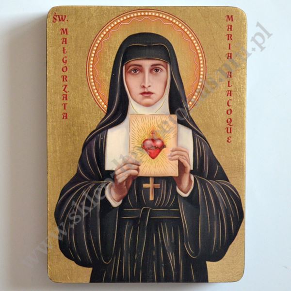ŚWIĘTA MAŁGORZATA  MARIA ALACOQUE - ikona 12 x 16 cm - 66935
