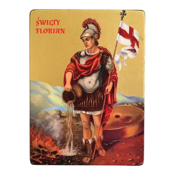 ŚWIĘTY FLORIAN - ikona 17 x 23 cm - 5230