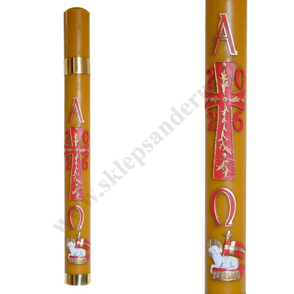 PASCHAŁ PARAFINOWO-WOSKOWY Z NADSTAWKĄ - wys. 100 cm - 4752