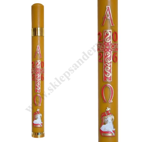 PASCHAŁ PARAFINOWO-WOSKOWY Z NADSTAWKĄ - wys. 100 cm - 89030